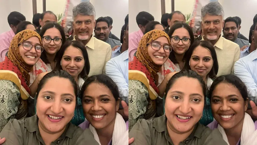 Chandra babu Naidu: చంద్రబాబుతో జాతీయ మహిళా జర్నలిస్టుల సెల్ఫీ..