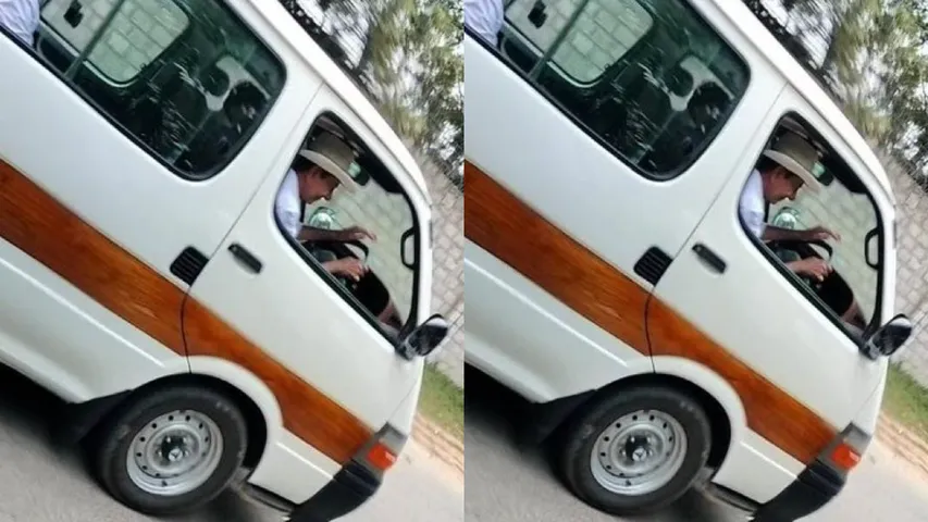 ఓమ్నీ వ్యాన్ నడిపిన కేసీఆర్