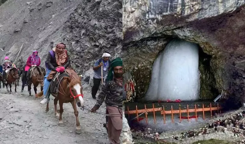 Amarnath : పవిత్ర గుహకు బయలుదేరిన భక్తులు.. బాం-బం-భోలే నామస్మరణతో మారుమోగుతున్న అమర్‌నాథ్!