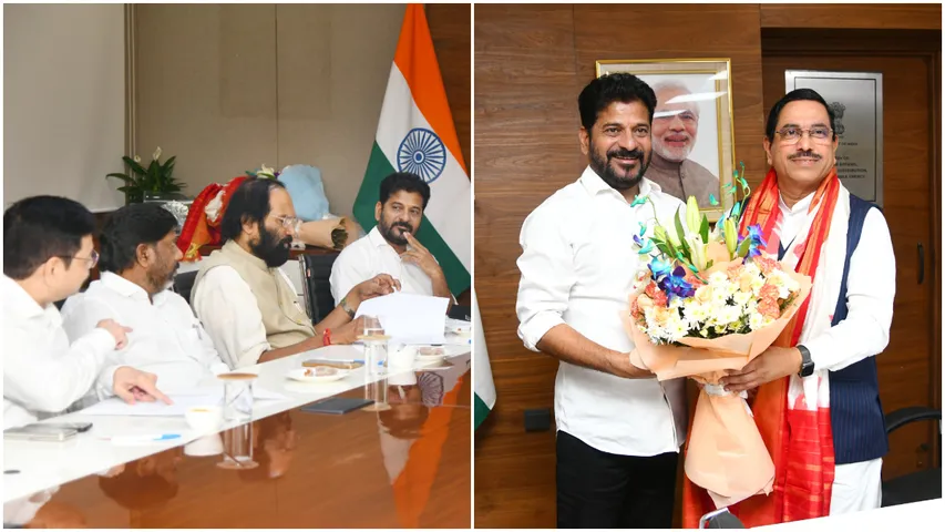 CM Revanth: కేంద్రమంత్రులతో సీఎం రేవంత్ భేటీ.. ఆ బ‌కాయిలపై కీలక చర్చ!