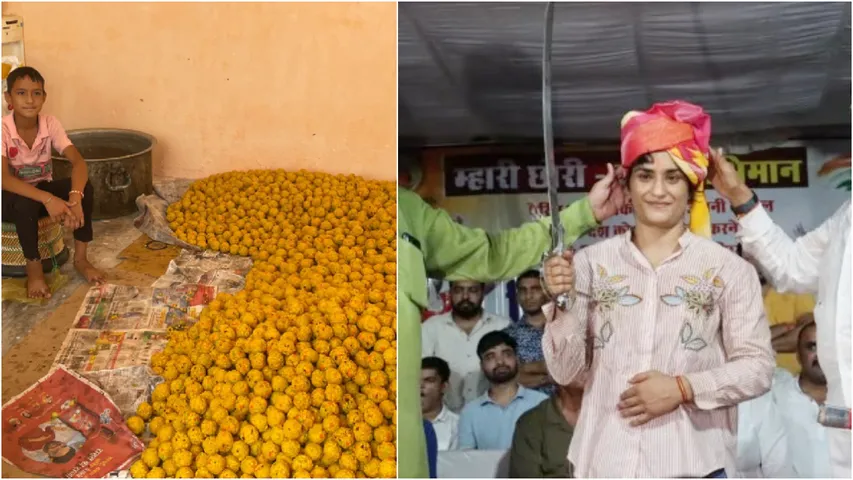 Vinesh Phogat : వినేశ్ కోసం 750 కేజీల లడ్డూలు.. గ్రామస్థులు వినూత్న స్వాగతం!