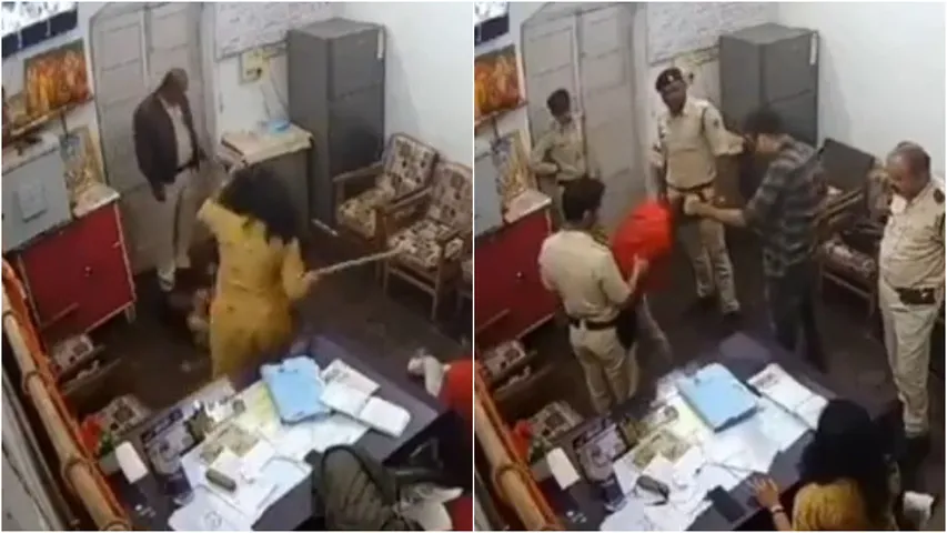 Police crime: తండ్రి చేసిన నేరానికి.. తల్లీకొడుకును చావబాదిన పోలీసులు: వీడియో