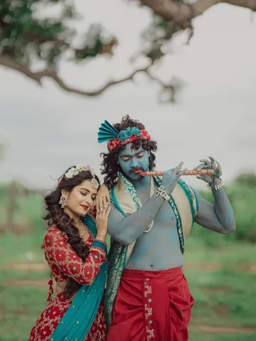 రాధా కృష్ణుడి గెటప్‌లో ప్రియాంక - శివకుమార్.. పిక్స్ చూశారా?
