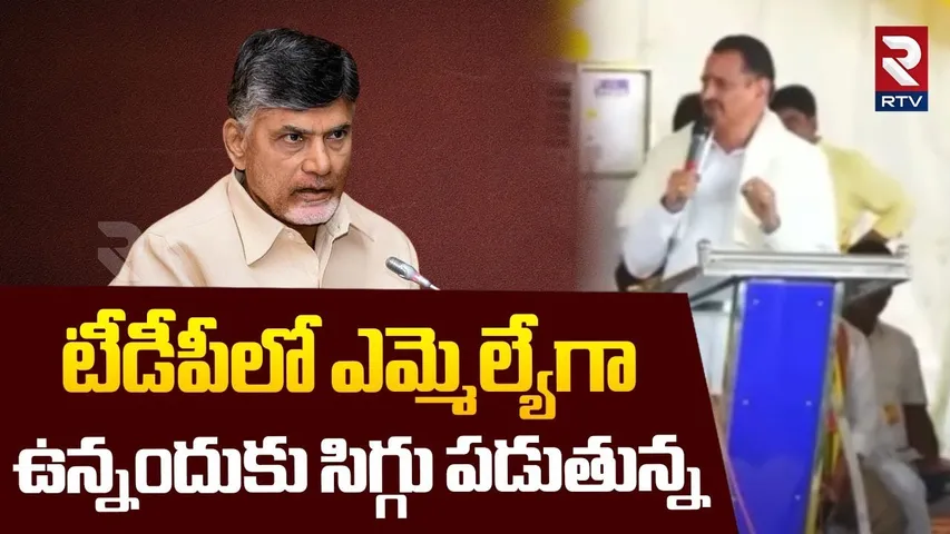 Bandaru Satyanarayana Shocking Comments | ఎమ్మెల్యేగా సిగ్గు పడుతున్న | TDP | CM Chandrababu | RTV