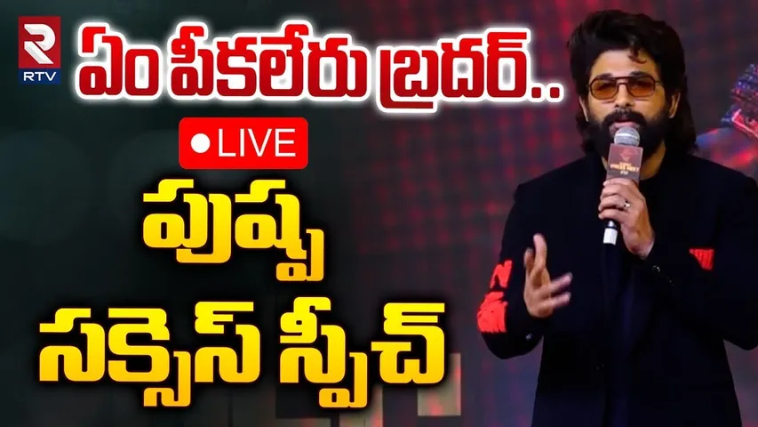 ఏం పీకలేరు బ్రదర్.. 🔴LIVE : Allu Arjun Power Full Speech In Success Meet | Mega Family | RTV