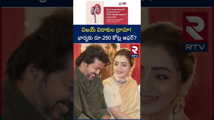 విజయ్ విడాకుల డ్రామా! భార్యకు రూ.250 కోట్ల ఆఫర్? | TVK Vijay and Trisha Wedding | RTV