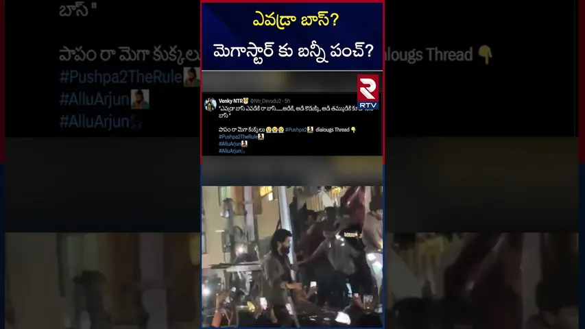 ఎవడ్రా బాస్?మెగాస్టార్ కు బన్నీ పంచ్? | Allu Arjun Indirect Comments On Mega Family | RTV