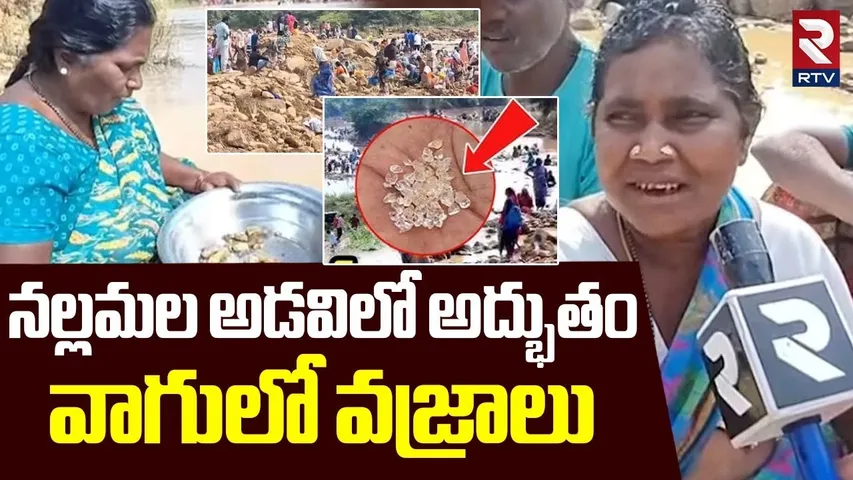 నల్లమల అడవిలో అద్భుతం.. వాగులో వజ్రాలు | Diamonds Haunting In Nallamala Forest River | Nandyal | RTV