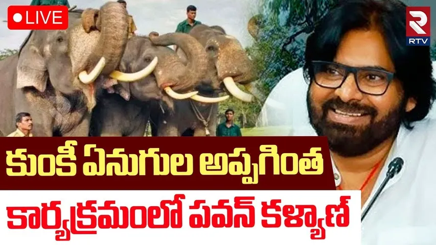 Karnataka Kumki Elephants🔴LIVE : కుంకీ ఏనుగుల అప్పగింత | Pawan Kalyan | Janasena | RTV