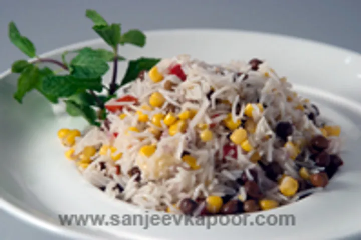 बलेक बीन एणड राइस सैलड