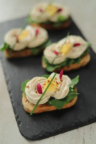 Chicken and Egg Crostini 1 - YT