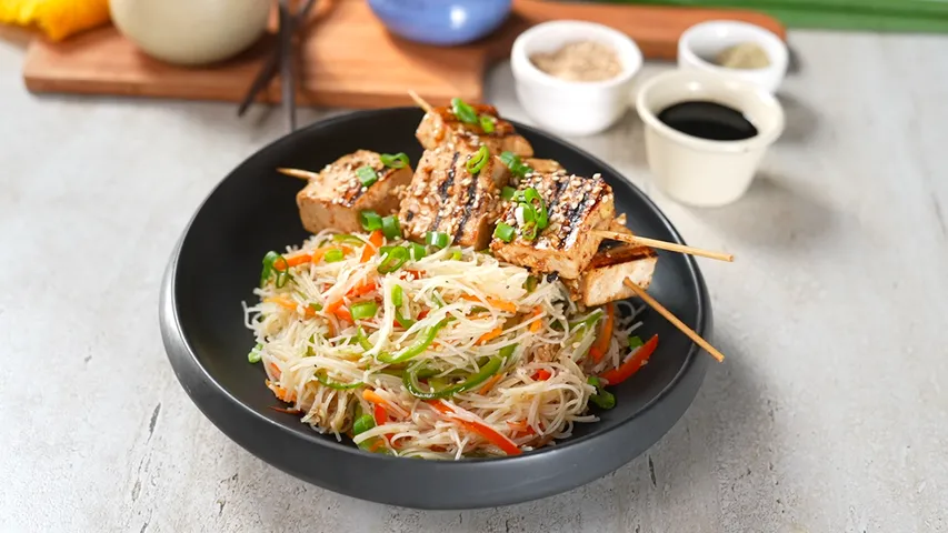 BBQ Tofu With Rice Noodles 5