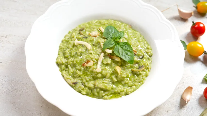 Pesto Mushroom Risotto 1