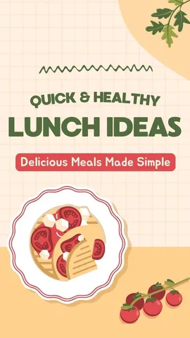 Yellow Illustrated Quick & Healthy Lunch Ideas Presentation