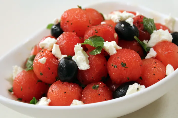 Watermelon Olive and Feta Salad - YT