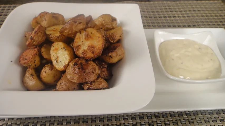 Baked Baby Potatoes with Lime Mayonnaise - YT