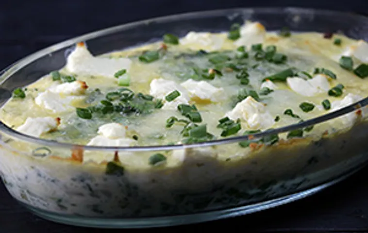 Spinach and Feta Clafouti