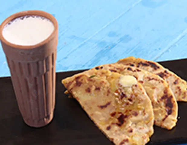 Aloo Parantha with Lassi-SK Khazana