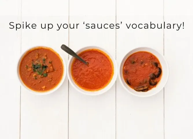 Spike up your sauces vocabulary