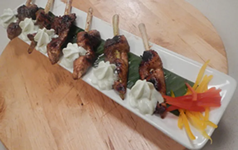 Pepper Soya Chicken Supremes with Wasabi Foam