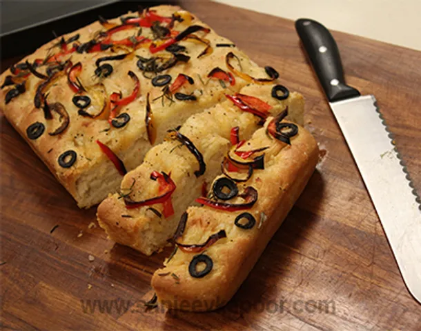 Olive and Pepper Foccacia