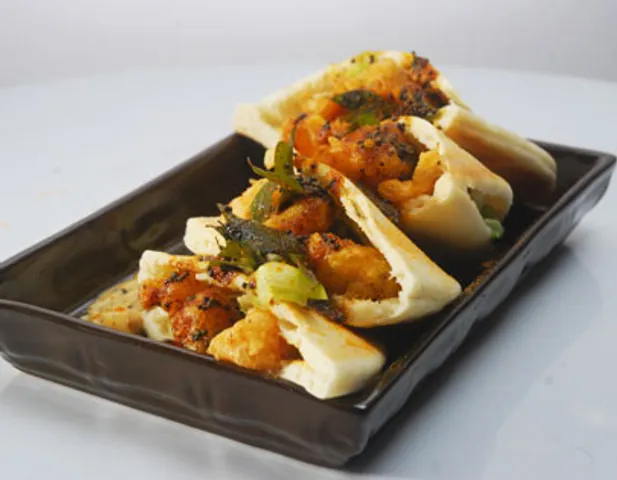 Prawn Tempura in Pita Pockets