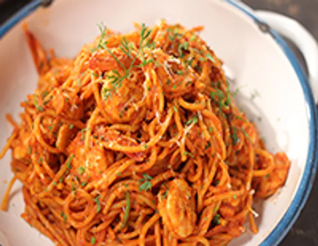 Spaghetti Prawn Recheado - SK Khazana