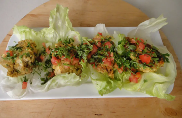 Chicken Cutlets in Lettuce Wraps