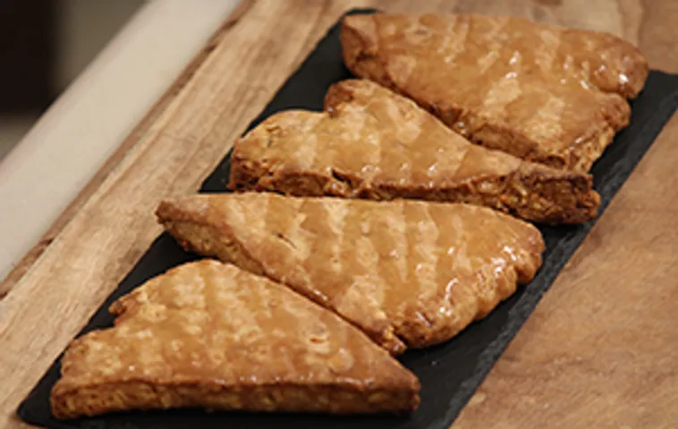 Hazelnut Whole Wheat Scones with Maple Dressing