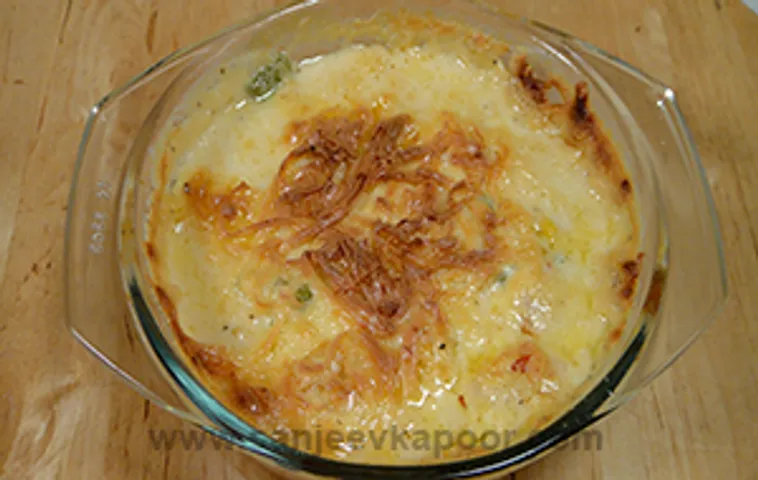 Corn Pepper Au Gratin