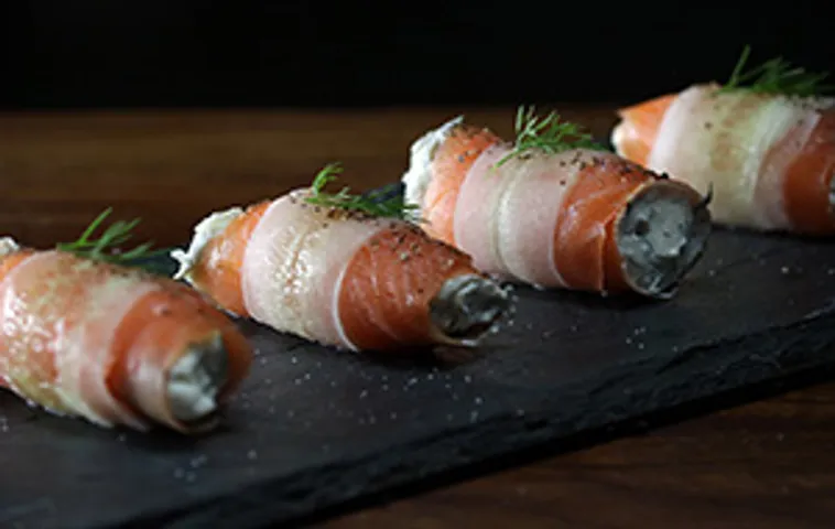 Cheese Stuffed Smoked Salmon