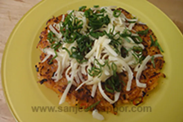 Onion Leeks Masala Rosti