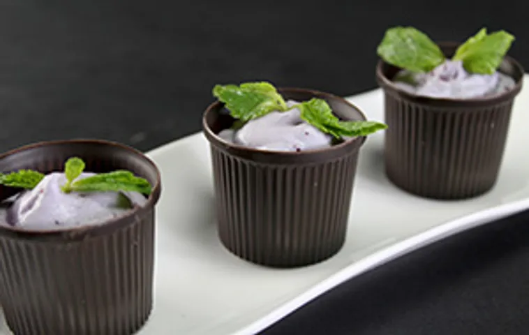 Blueberry Mousse Cups