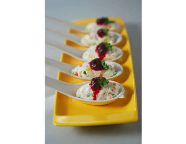 Vegetable Brunoise Topped With Beetroot Jam