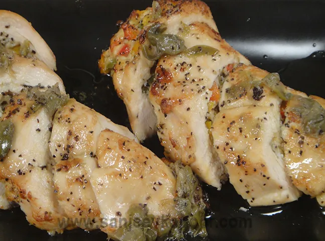 Cheese and Pepper Stuffed Chicken