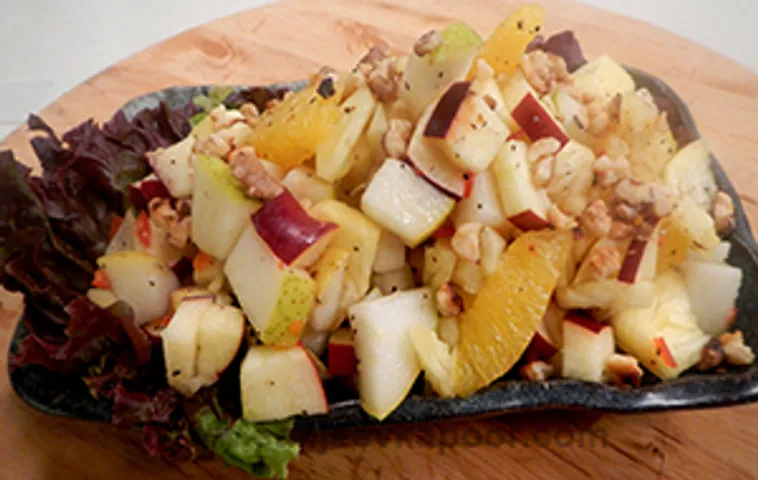 Fruit Salad with Honey Chilli Dressing