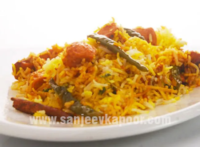 Chilli Chicken Sausage Biryani