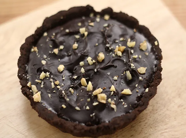 Caramel Walnut Chocolate Tart - SK Khazana