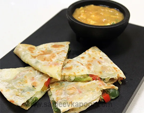 Spring Onion and Pimento Quesadilla