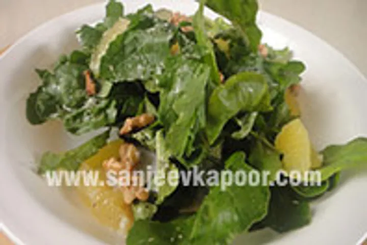 Sweet Lime and Rocket Salad with Maple Syrup Vinai