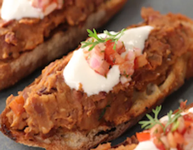 Refried Beans Bruschetta - SK Khazana