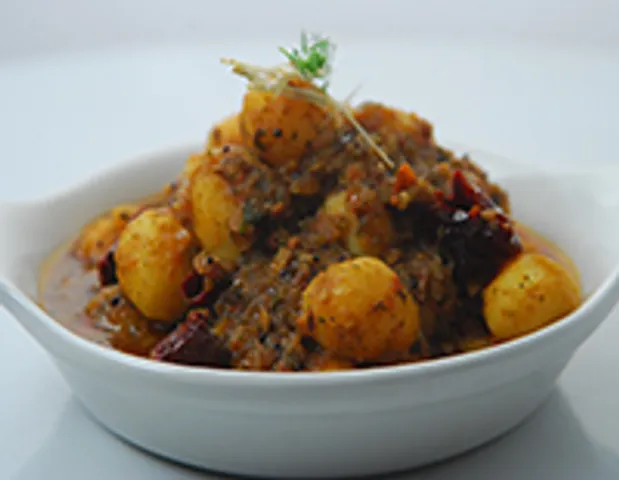 Baby Potatoes in Curry Leaf Curry-Cook Smart