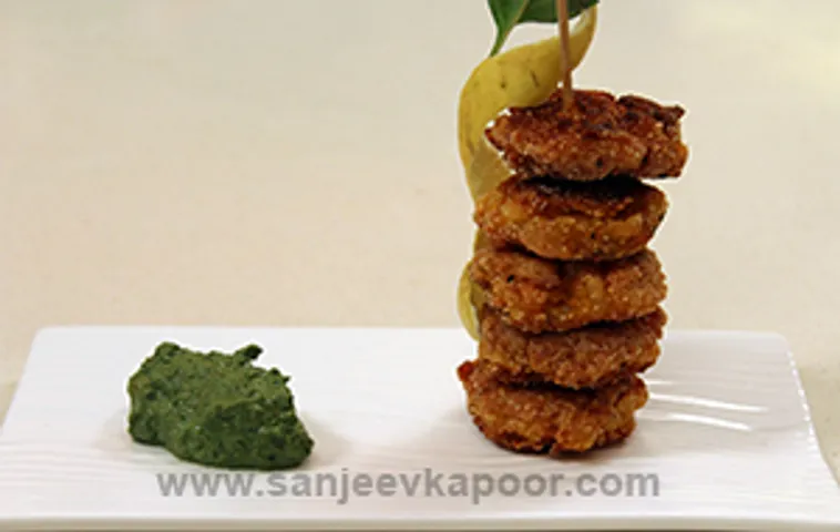 Prawn Bhaja with Basil Mint Pesto