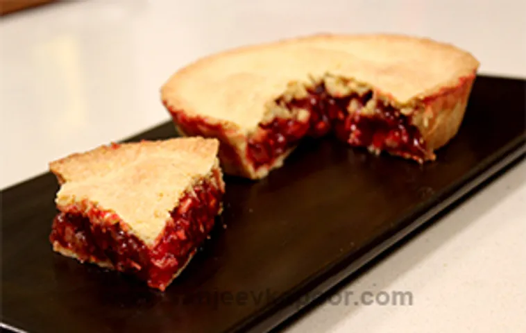 Almond and Jam Polenta Pie