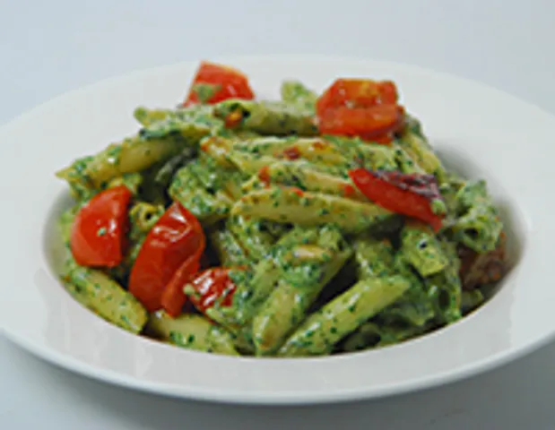 Penne with Spinach Pesto-Cook Smart