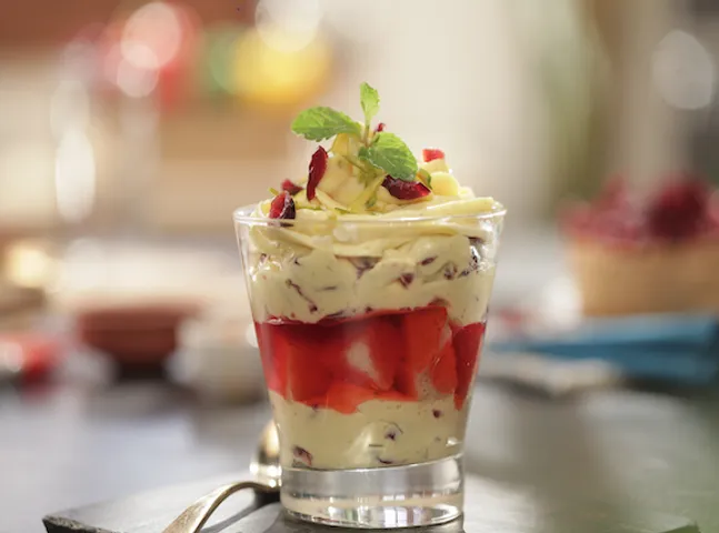 Cranberry Shrikhand Trifle 