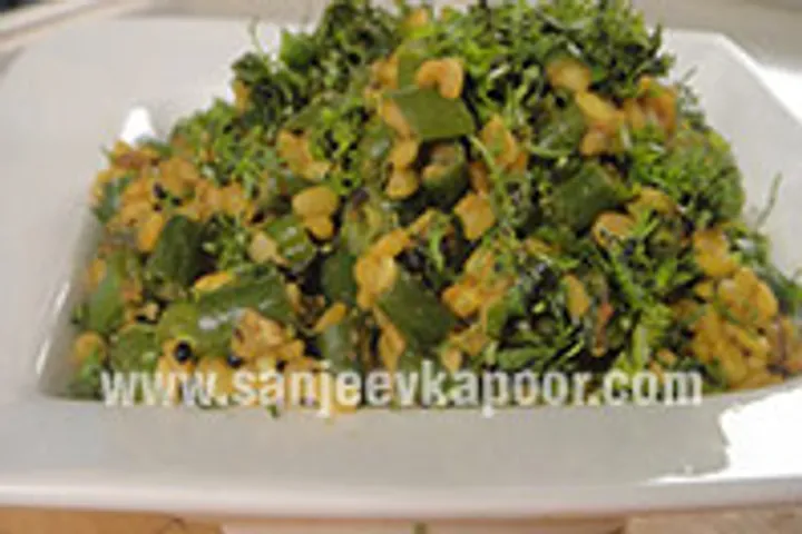 French Beans with Moong Dal 
