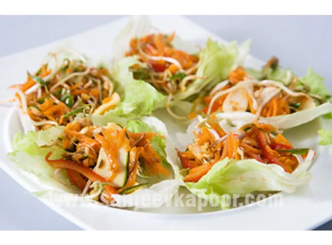 Thai Vegetables In Lettuce Leaf