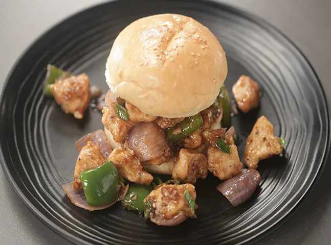 Chilli Chicken Burger - SK Khazana