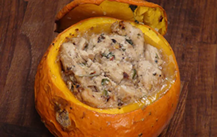 Spicy Chicken Stuffed Squash